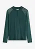 T-shirt manches longues en viscose et mesh, bonprix