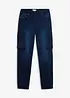Jean jogger Slim Fit à taille élastiquée et poches cargo, droit, bonprix