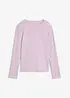 Geripptes Langarmshirt aus reiner Baumwolle, bonprix