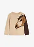Pull en grosse maille à motif cheval, bonprix