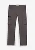 Pantalon cargo extensible à taille élastiquée, coupe droite classique, bonprix