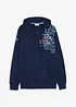 Sweat zippé à capuche, 100% coton, bonprix