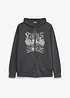 Sweat zippé à capuche, 100% coton, bonprix