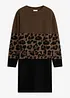 Robe en maille à motif jacquard, bonprix