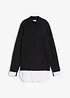 Oversize-Pullover mit Bluseneinsatz, bonprix
