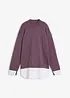 Oversize-Pullover mit Bluseneinsatz, bonprix