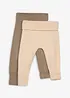 Lots de 2 pantalons évolutifs en maille de coton mélangé, bonprix