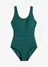 Maillot 1 pièce sculptant à plis décoratifs, maintien léger, bonprix