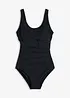 Maillot 1 pièce sculptant à plis décoratifs, maintien léger, bonprix