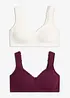 Minimizer T-Shirt-BH ohne Bügel mit Bio-Baumwolle (2er Pack), bonprix