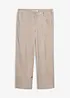 Pantalon 3/4 cargo en coton extensible, bonprix