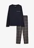 Pyjama mit Bio-Baumwolle und langen Ärmeln, bonprix