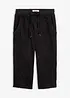 Pantalon corsaire en coton extensible avec lien à nouer, bonprix