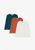 Lot de 3 T-shirts manches longues coton, bonprix