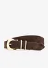 Ceinture en cuir avec boucle en métal brillant, bonprix