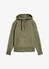 Sweat zippé à capuche en coton extensible épais et doux, bonprix