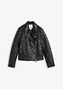Gesteppte Leder-Biker-Jacke aus Lammnappa, bonprix