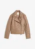 Gesteppte Leder-Biker-Jacke aus Lammnappa, bonprix