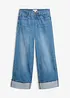 Wide-Leg-Jeans mit Umschlag, bonprix