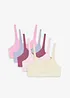 Lot de 5 brassières coton, bonprix