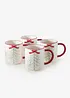 Becher mit Schleife/Baum Design (4er Pack), bonprix
