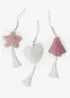 Hängedeko Baumschmuck mit Plüsch (3er Pack), bonprix