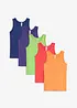 Lot de 5 débardeurs en coton extensible, bonprix