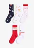 Socken mit Weihnachtsmotiv und Bio-Baumwolle (5er Pack), bonprix