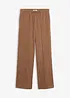 Pantalon doux en jersey côtelé, taille élastiquée, bonprix