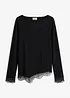 Langarmshirt mit Spitzensaum, bonprix