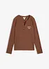 Langarmshirt aus elastischem Bio-Baumwoll-Mix, bonprix