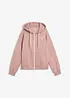 Sweat zippé à capuche en coton mélangé, bonprix