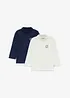 Lot de 2 T-shirts col roulé en coton doux, Lurchi