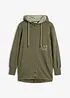 Long gilet zippé en sweat épais, bonprix