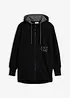 Long gilet zippé en sweat épais, bonprix