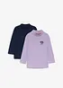 Lot de 2 T-shirts col roulé en coton doux, Lurchi