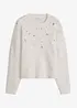 Pull avec applications de strass, bonprix