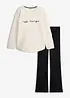 Loungewear Teddyfleece Hausanzug mit Leggings, bonprix