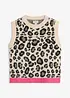Pull sans manches en maille poilue, bonprix