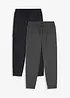 Lot de 2 pantalons sweat cargo, bonprix
