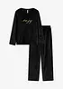 Loungewear Hausanzug aus Kuschelfleece mit Stickerei, bonprix