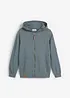 Sweat zippé à capuche, 100% coton, bonprix