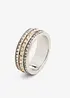 Bague sertie de strass en cristal de verre, bonprix