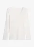 Ultralight Langarmshirt mit Rundhals-Ausschnitt aus Kaschmir-Mix, bonprix