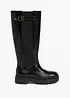 Bottes tige large fourrées à empiècement élastique, bonprix