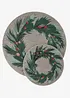 Runde waschbare Fußmatte mit weihnachtlichem Design, bonprix
