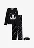 Pyjama 100% coton avec masque de sommeil, bonprix