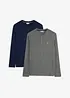 Lot de 2 T-shirts manches longues, bonprix