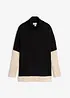 Loose-Fit Pullover mit seitlichem Schlitz aus Baumwoll-Mix, bonprix