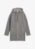 Long-Fleecejacke mit Kapuze, bonprix